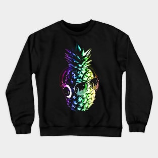 Rainbow Pineapple DJ Crewneck Sweatshirt